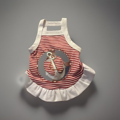 Dog Cat Puppy  Nautical Top Dress Sailing Summer XS S M Boat Sail Ruff Ruff
