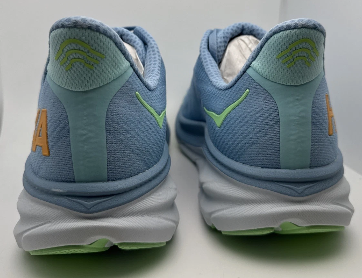 NEW Men's HOKA Men's Clifton 9 Light Cloud Blue/Orange Running