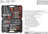 "Yato Werkzeug Satz Sortiment Werkzeugkasten Xxl Typ2 1/2\" + 1/4\" 122-Tlg YT-3..."