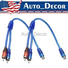 4Pcs RCA Y Splitter Audio Jack Cable Adapter 1 Female to 2 Male Connector USA
