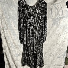 Anthropologie Agatha dress Polka Dot Black and White Dress women's size 4 midi