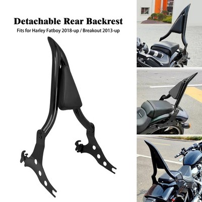 Abnehmbar Schwarz Passagier Rückenlehne Sissy bar Für Harley Fat Boy DLSTF 18-up