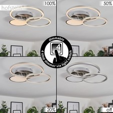 HOFSTEIN Camairago ściemnialna lampa sufitowa wykonana z metalu / tworzywa sztucznego niklowo-matowa / biała