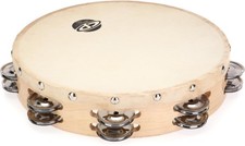 Cosmic Percussion CP380 10 inch Wood Tambourine with Head 2-pack Bundle