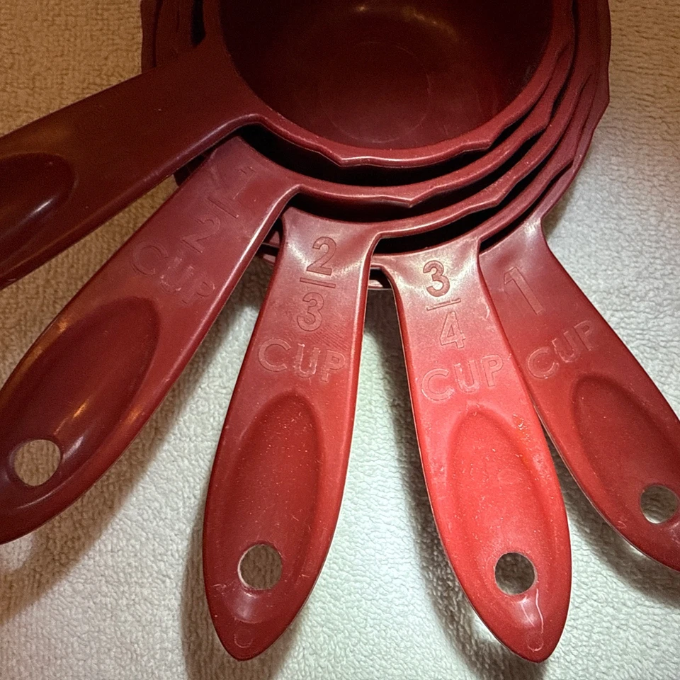 Nordic Ware Bundt Measuring Cups & Spoons Maroon Red - Image 2 of 4