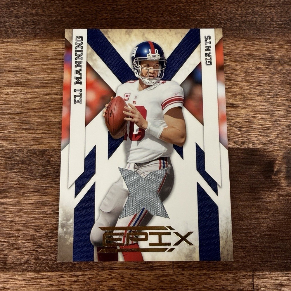 Panini 2010 Epix Materials Eli Manning Jersey #184/200 Giants NFL Football