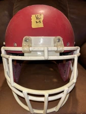 Schutt AiR XP Pro Large Football Helmet (Flat Red W/ White Face Mask)