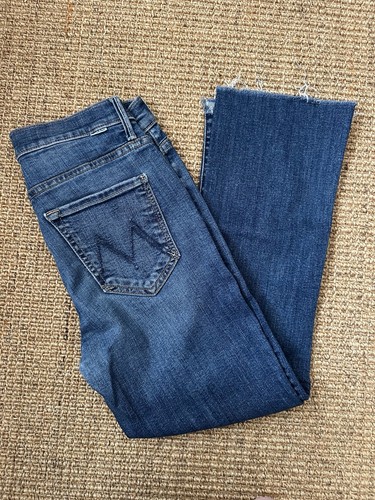 MOTHER The Insider Crop Undone Hem Medium Kitty 26 Cut Hem