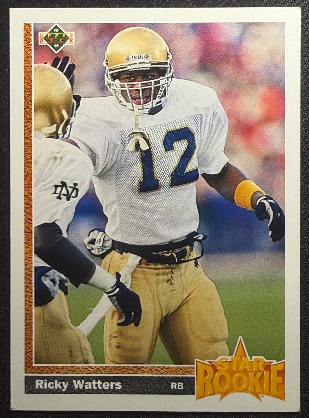 Ricky Watters 1991 Upper Deck #9 Notre Dame RC