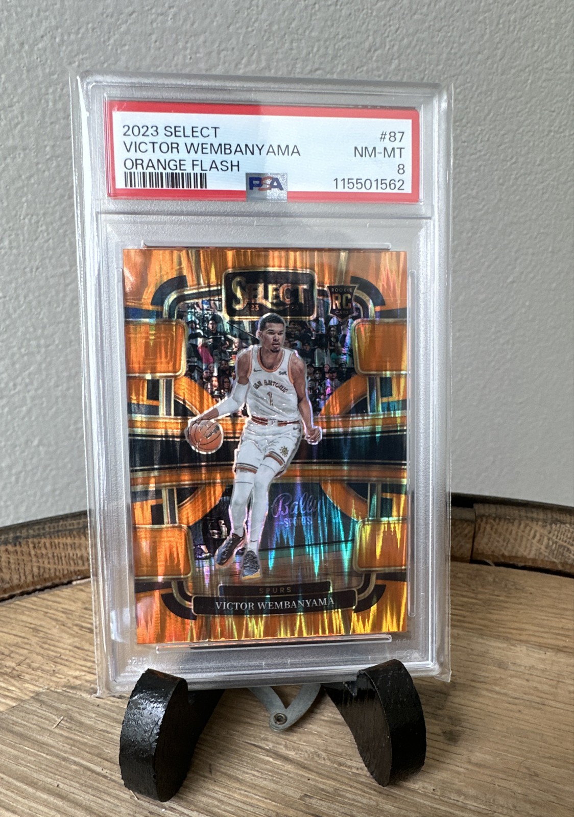 2023-24 Panini Select - Concourse Victor Wembanyama #87 Orange Flash Prizm (RC)