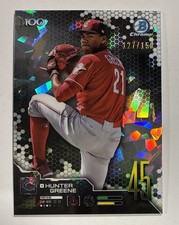 Hunter Greene 2019 Bowman Scouts Top 100 Atomic Refractor #d 127/150 #BTP45 Reds