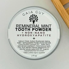 Remineral Mint Natural Tooth Powder + Naturally Sourced Hydroxyapatite - Plas...