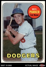 1969 Topps #493 Wes Parker Yellow Name Dodgers COMMON VARIATION 6 - EX/MT