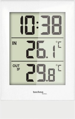 Technoline Wetterstation Thermometer WS 9178 Digital Weiß 8,5 x 13,5 x 3 cm