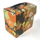 Vintage 7" Single Record Case Floral Flower Power 1970s Vinyl Holder 20x20cm