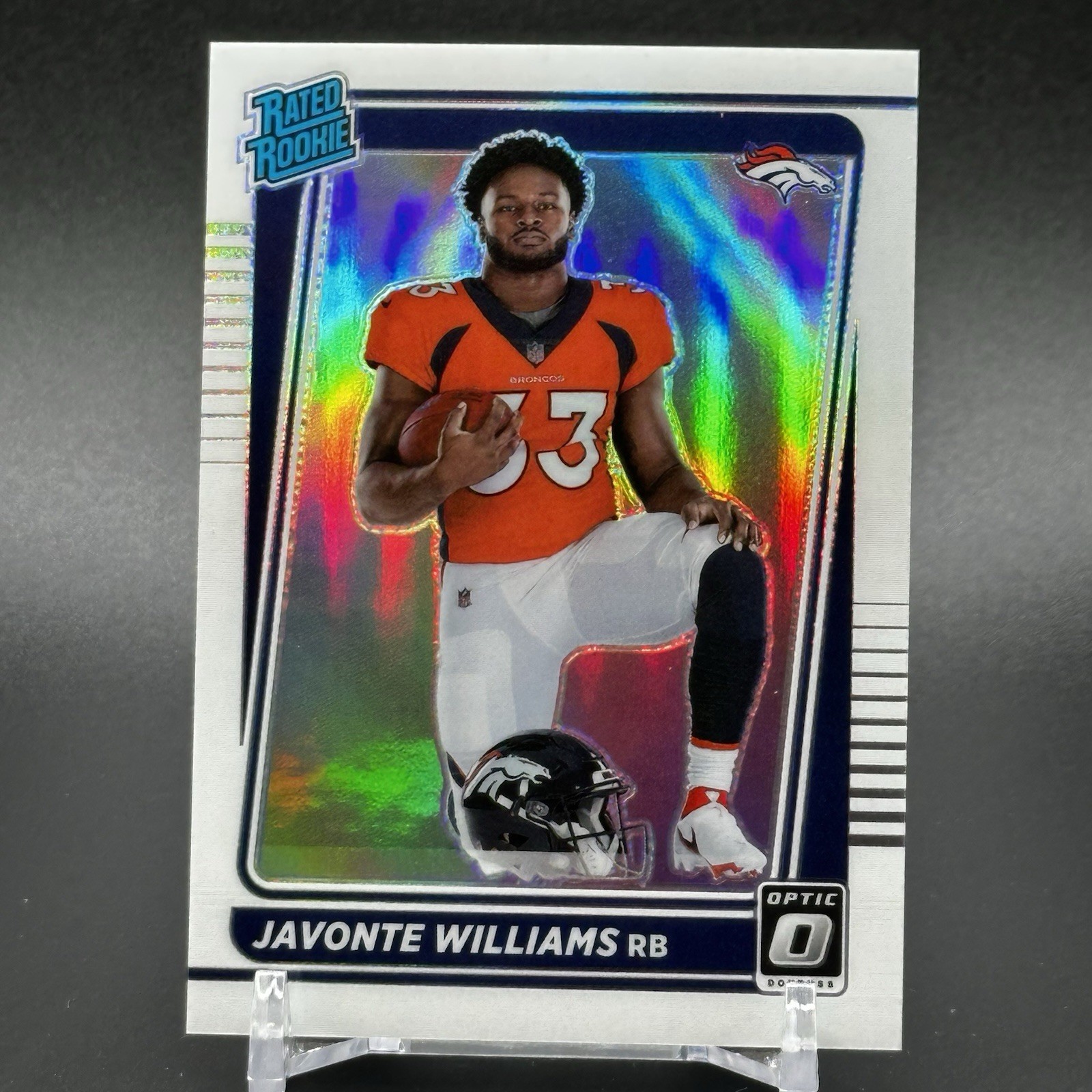 2021 Panini Donruss Optic Holo Variation Rated Rookie Javonte Williams #215 RC