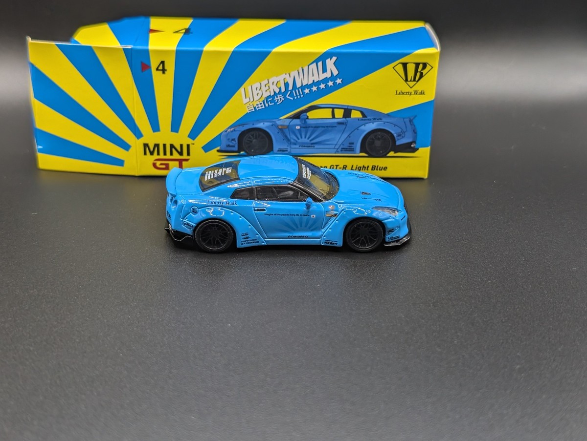 MINI GT LIBERTY WALK Nissan GT-R ライトブルー 1:64 MINI GT LB WORKS Nissan GT-R R35 Light Blue #4 RHD | eBay