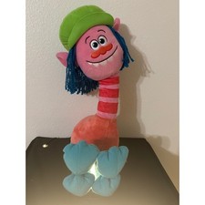 Dreamworks Trolls Cooper Plush Stuffed Animal Hasbro B8604 Pink Blue Hair 12"