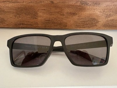 PRADA LINEA ROSSA SPS 05YS DG002G Black Dark Grey Mens Polarized Sunglasses 58mm