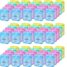 100 Pack Dental Floss Bulk Mint Flavored 1.64 Foot Pack of 100 , Multicolor
