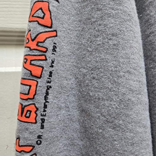Vintage 1991 Rusty Surfboards Hoodie Pullover Gray Sweater Size G - LARGE *READ* - Picture 8 of 15