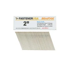 2" x 16 Gauge Angled Finish Nails - to fit Paslode Nailers - 1000 pc. pack - ...