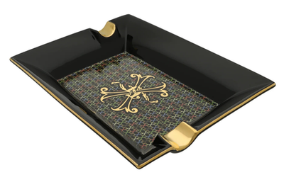 ST DUPONT CIGAR ASHTRAY PORCELAIN ARTURO FUENTE OPUS X GREEN GOLD