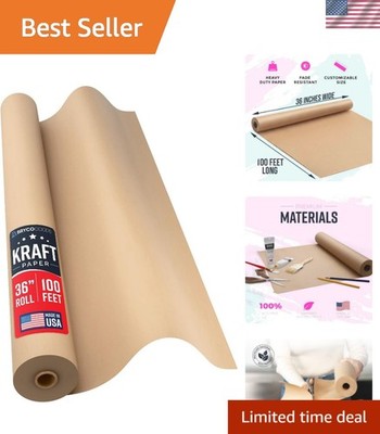 Large Brown Kraft Paper Roll 36'' x 1200'' - Ultimate Versatile Wrapping Solution