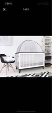 Baby Crib Tent Safety Net, Durable Strong Net, Self-Locking Zippers, Protects
