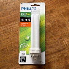 Philips Energy Saver 13w PL-C 2700K Replacement CFL Bulb Soft White Light