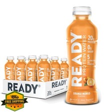 Ready Clear Protein Water Orange Mango 12pk 16.9oz Zero Sugar Whey Isolate 4.58 per gallon