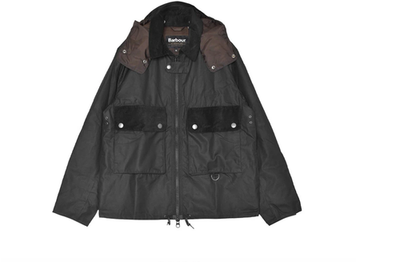 Barbour RE-ENGINEERED SPEY WAX JACKET in Black MSRP$580 British