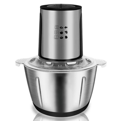 2 Speeds Electric Chopper Meat Grinder Stainless Steel Mincer Food Processor