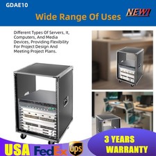 16U Portable Rolling Network Server Rack Audio Equipment Rack w/Swivel Wheel NEW