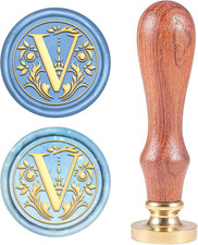 Letter V Wax Seal Stamp Vintage Alphabet Initial Sealing Wax Stamps Retro 25mm R