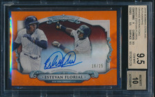 BGS 9.5/10 ESTEVAN FLORIAL AUTO 2018 Bowman Sterling Orange Refractor GEM MINT