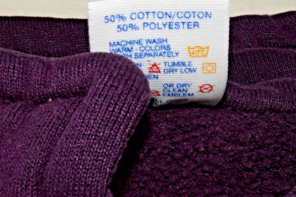Sudadera Vintage Jerzees Talla M Años 80 Uva Púrpura Cuarto Cremallera Hecha en EE. UU. Foto 4 de 4