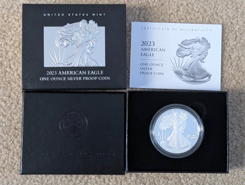 2023-S American Silver Eagle Proof - San Francisco Mint - OGP & COA - PRISTINE