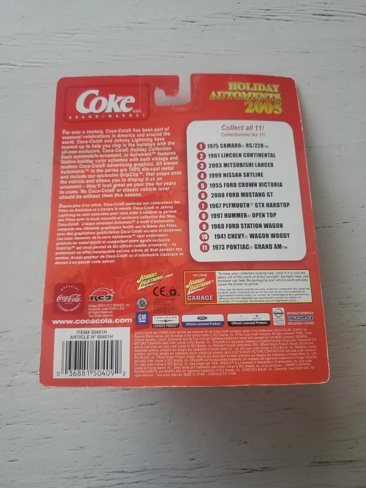 Johnny Lightning 1997 Hummer Open Top 2005 Coca Cola Christmas Ornaments NEW - Image 2 of 3