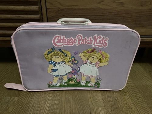 VINTAGE 1983 CABBAGE PATCH KIDS SUITCASE LUGGAGE BAG CHARACTER DOLL CARRY CASE