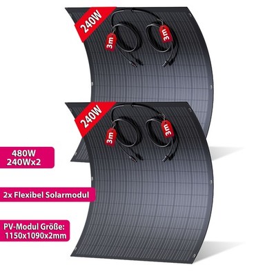 480W Flexibel Solarmodul Flex Solarpanel für Balkonkraftwerk Wohnmobile Dach