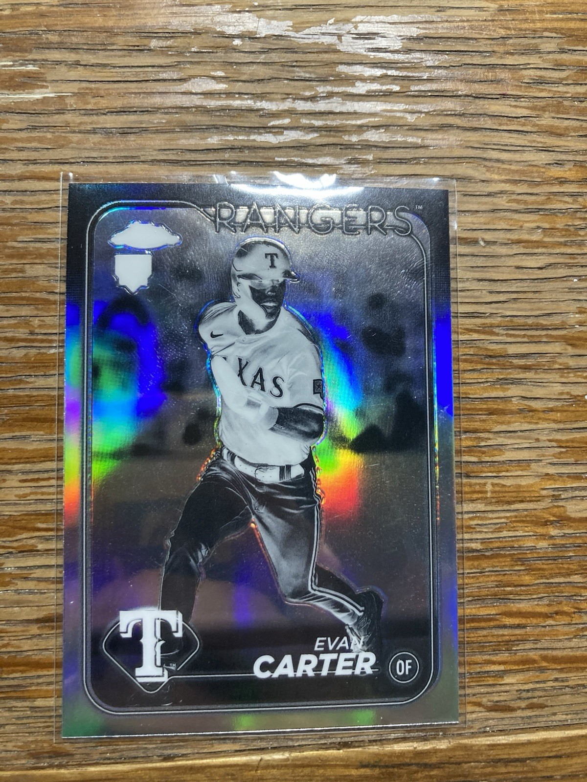 2024 Topps Chrome - Evan Carter #136 Negative Refractor (RC)