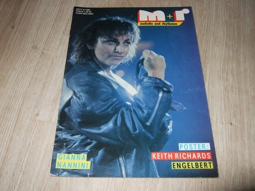 KEITH RICHARDS POSTER / MELODY AND RHYTHM MAGAZINE 4/1989