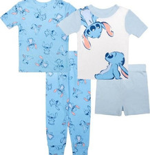 Disney stitch 4 piece cotton pajama set