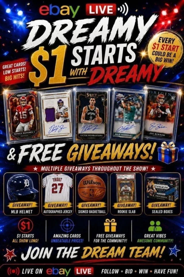 $1 Starts with DREAMY & FREE Giveaways