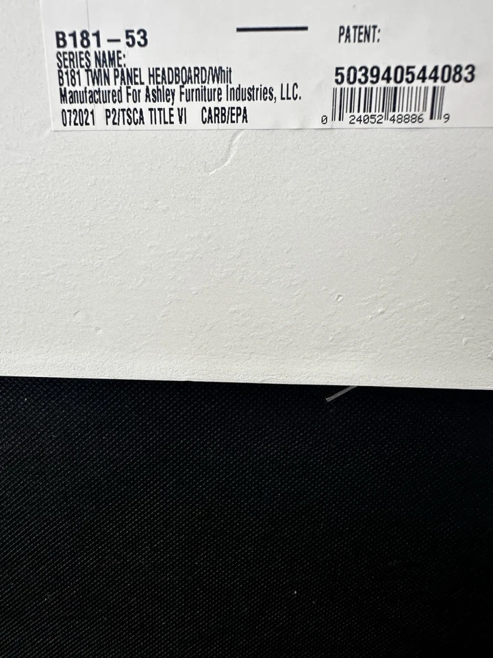 Signature Design by Ashley Traditional Paxberry Twin Panel Headboard, Whitewash - Image 3 of 4