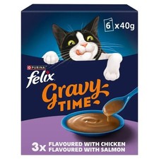 FELIX Gravy Time Chicken and Salmon Wet Cat Food (6x40g, 12x40g, 24x40g, 48x40g)