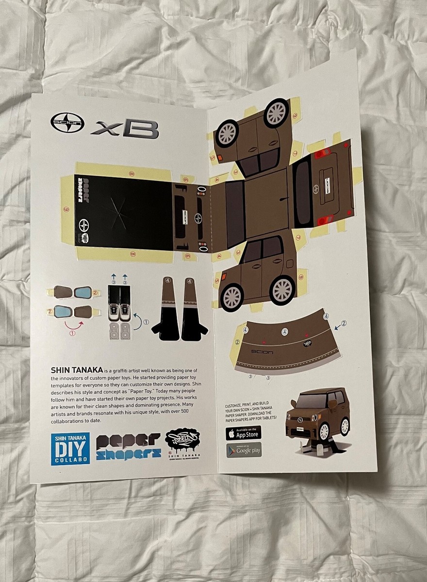 Scion xB Paper Shaper – Shin Tanaka DIY Collabo – Paper Toy