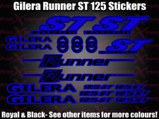 Gilera Runner ST 125 Sticker/Decal Set *ROYAL BLUE & BLACK* 4 STROKE 4 VALVE ST 