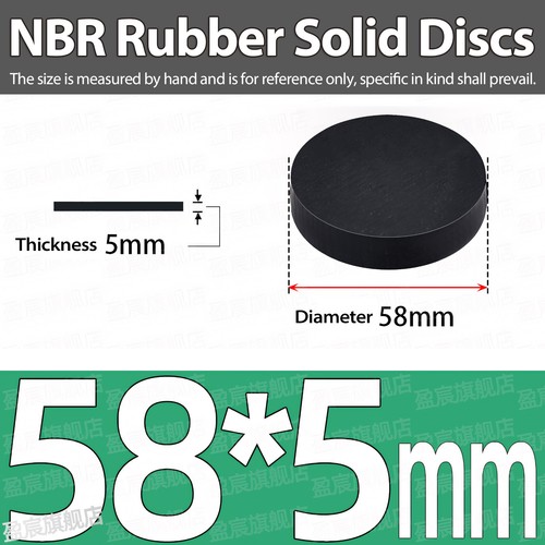 NBR Rubber Solid Discs Flat Round Pad Sealing Non-Slip Cushioning Dia 5mm-150mm - Bild 170 von 266